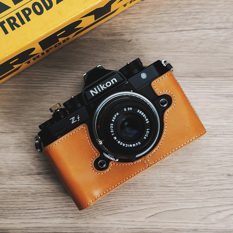 手工牛皮 适用于Nikon尼康ZF皮套zf保护套相机包手柄微单配件收纳