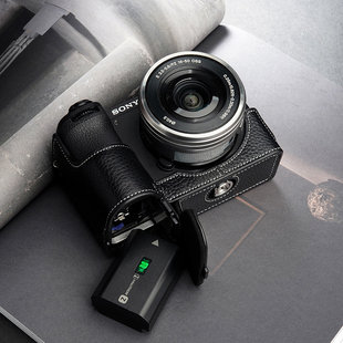 TPorig真皮索尼A6700保护套皮套a6700相机包壳半套 复古手柄配件