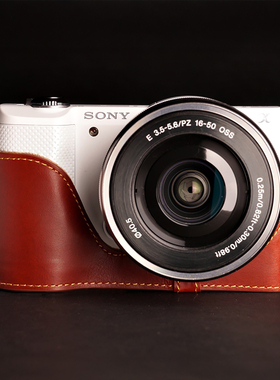 手工原创 真皮索尼A5100 A5000 NEX5T NEX5R保护套微单相机包配件
