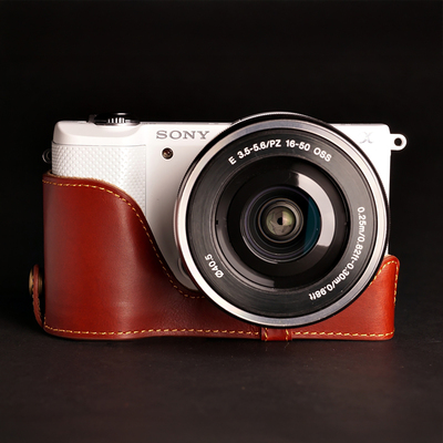 真皮索尼A5100NEX5T5R保护套