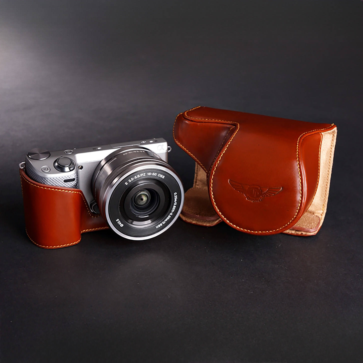 进口牛皮 微单SONY索尼NEX5T NEX5R相机包A5100 A5000保护套皮套