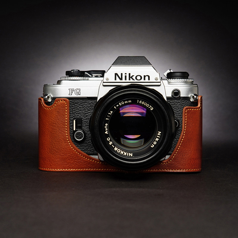 适用于尼康EM FG FG20真皮保护套相机包套胶片机皮套手工复古配件