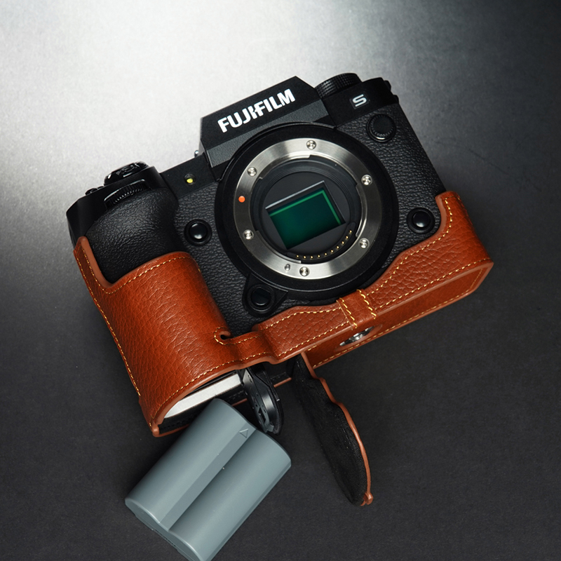 进口牛皮富士H2s保护套XH2相机包