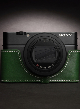 手工原创 黑卡索尼RX100M5A M4 M3 M2相机包手柄保护套真皮套配件