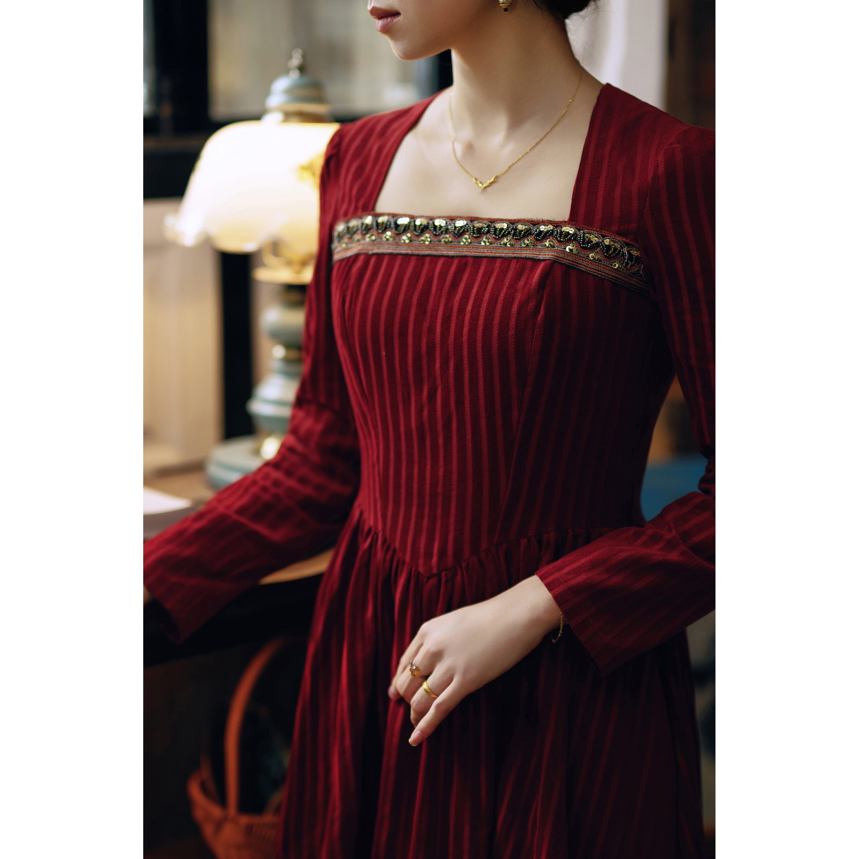 拾光裁缝法式复古宫廷连衣裙