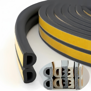 门窗三元乙丙橡胶密封条隔音防风防撞自粘条D型窗户配电箱胶条