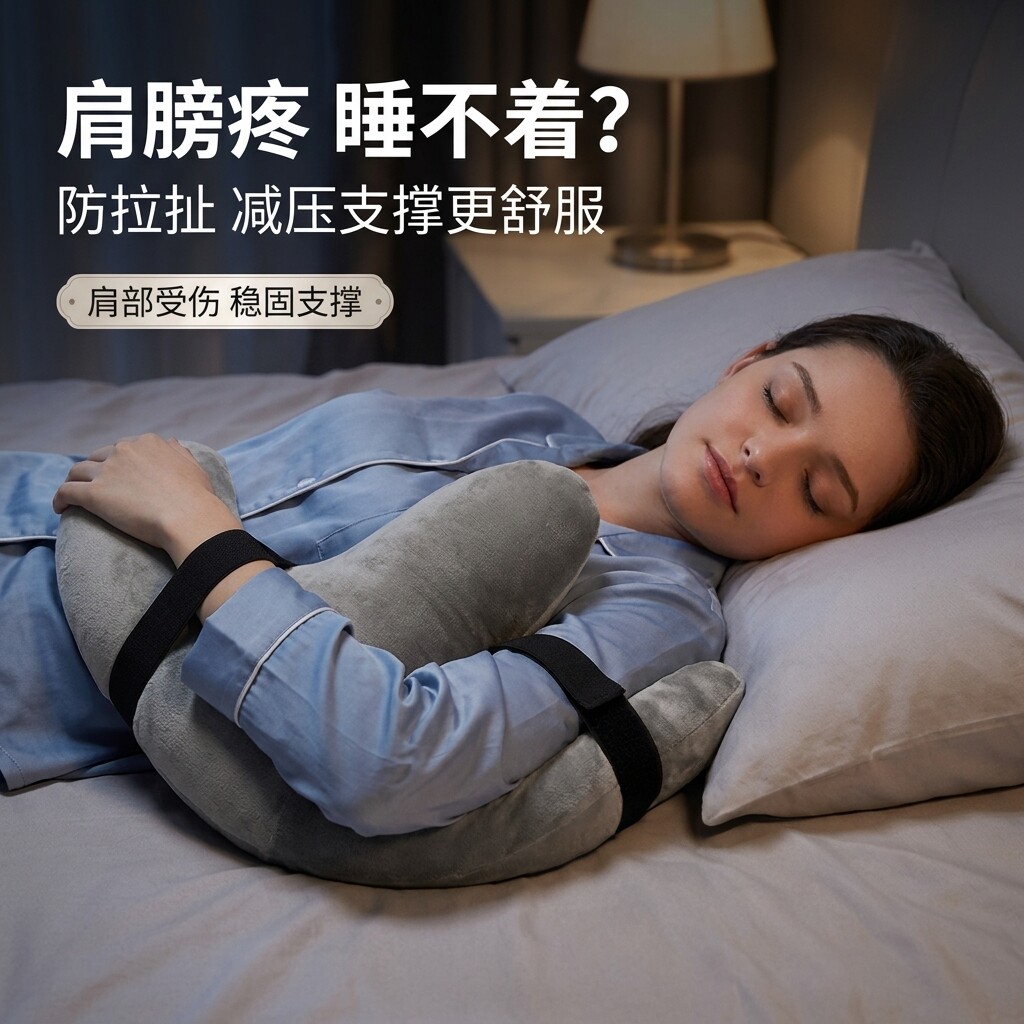 肩袖损伤睡觉神器肩袖肩部支撑枕柔软缓解肩部枕术后舒适侧睡枕