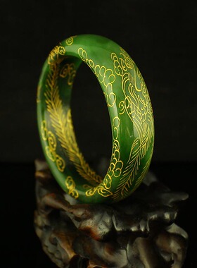 一口价天然新疆和田玉碧玉精工打磨 手镯 送证书 包邮