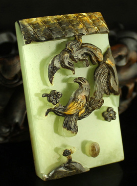 天然把件新疆和田玉籽料送证书