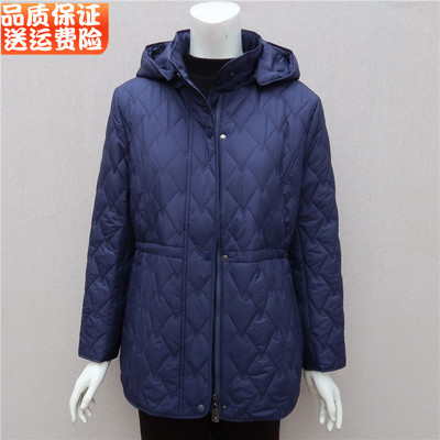 冬装中老年柔软面料连帽收腰