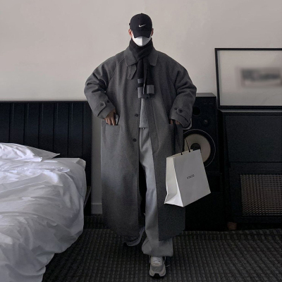 韩系长款毛呢大衣碧舍秋冬季时尚