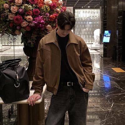 春款韩版潮流百搭夹克时尚复古男