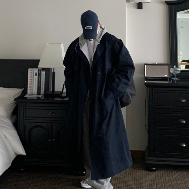 碧舍韩版中长款春季潮流风衣新款