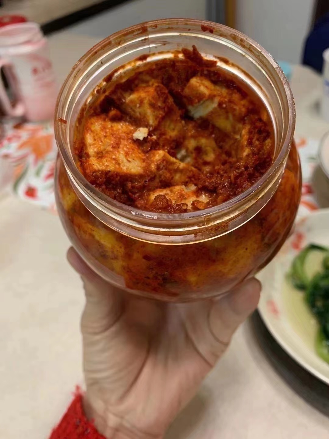 豆腐乳左妈妈豆腐乳无油下饭开胃500克 无油整块香辣湖南常德开胃
