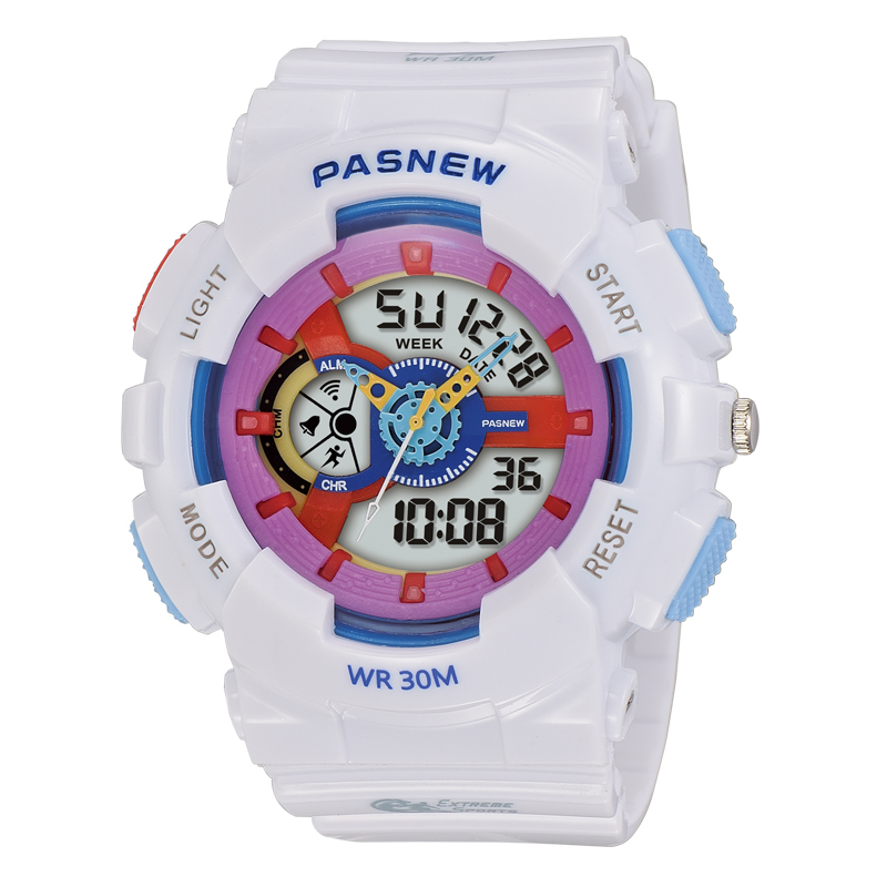 百圣牛多功能运动风夜光电子表