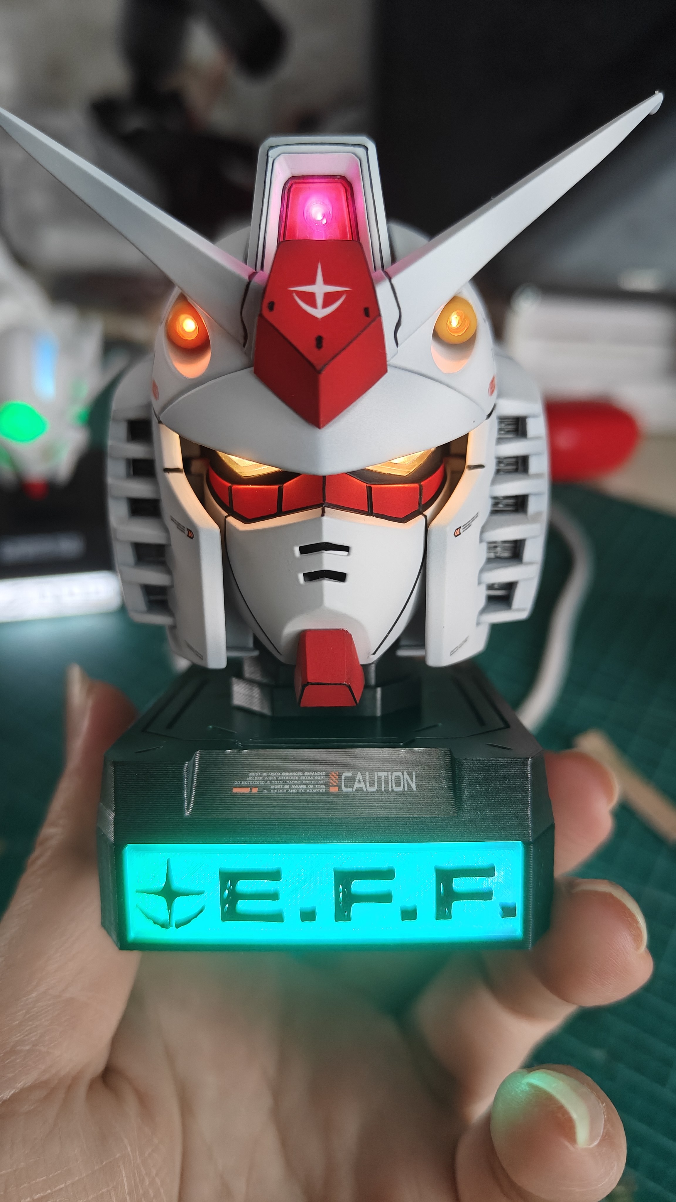高达头加灯成品扭蛋元祖头机动战士EXCEED MODEL语音方案车载保修
