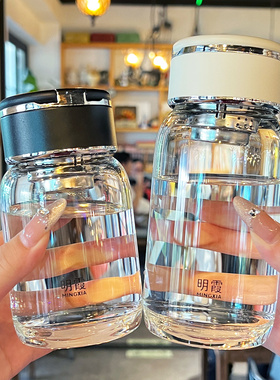 新款小玻璃杯耐热防爆耐高温玻璃水杯女款女士高颜值年轻人泡茶杯