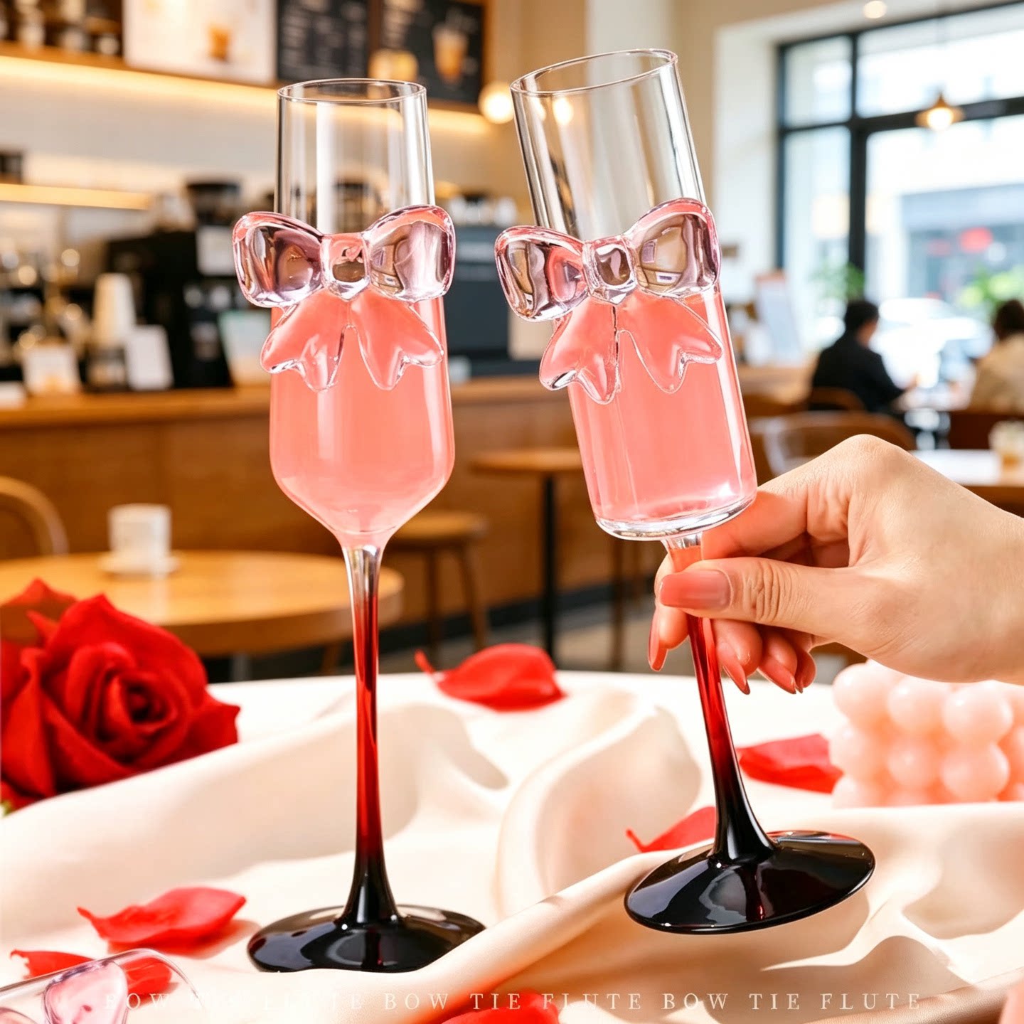 蝴蝶设计师高颜值鸡尾酒高脚杯