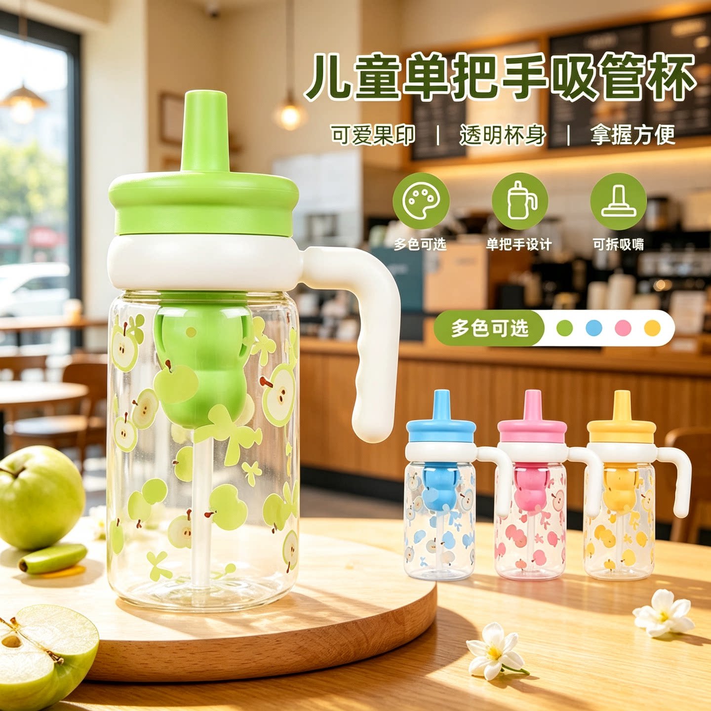 带手柄吸管杯子大容量