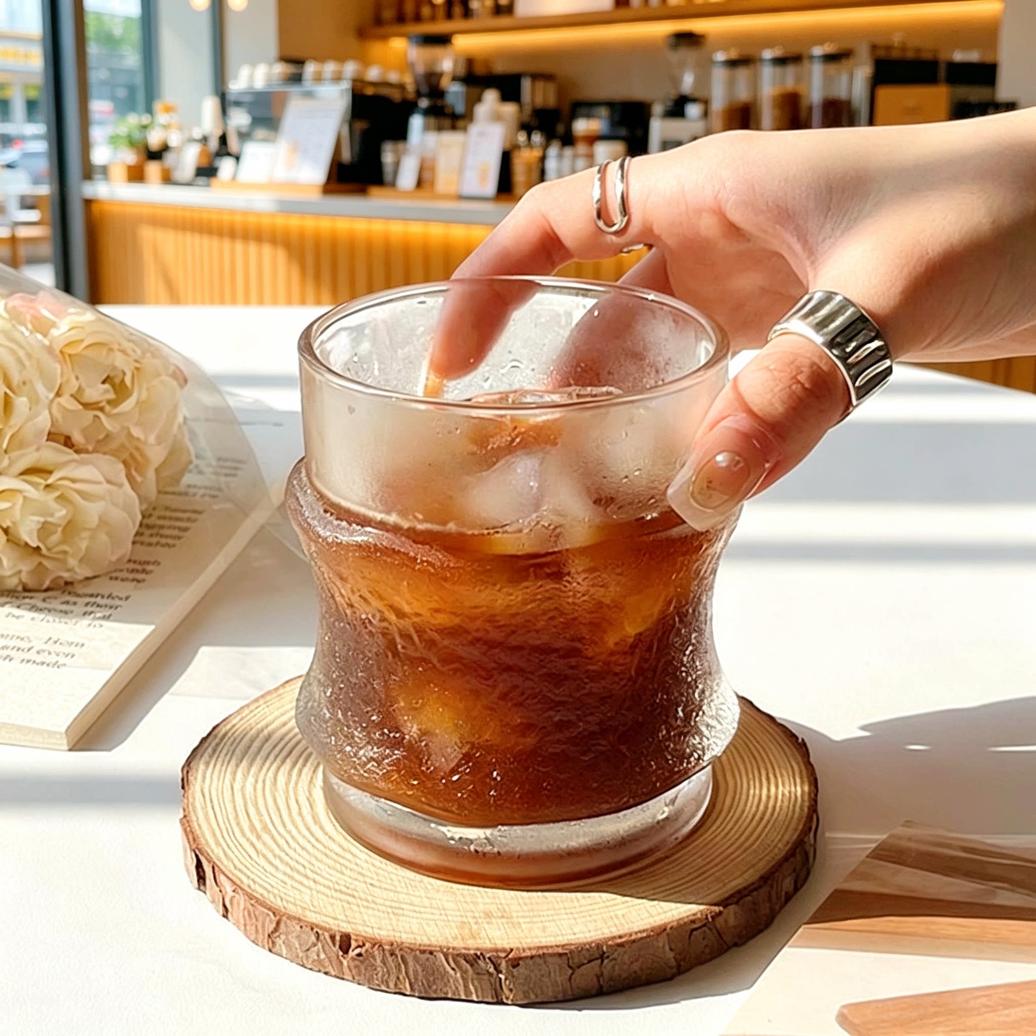日式高级感挂冰杯ins风玻璃杯