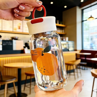2026新款女士高颜值玻璃水杯茶水分离耐高温带盖漂亮家用喝水杯子
