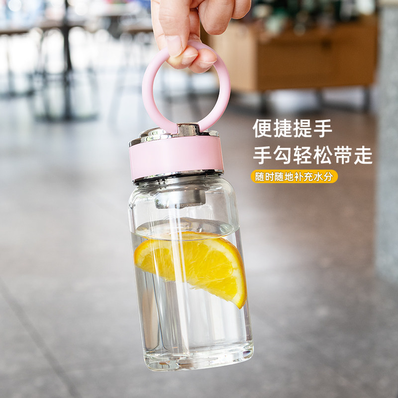 带提环玻璃水杯-高颜值
