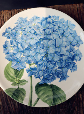个性绣球花陶瓷餐具西餐盘点心盘