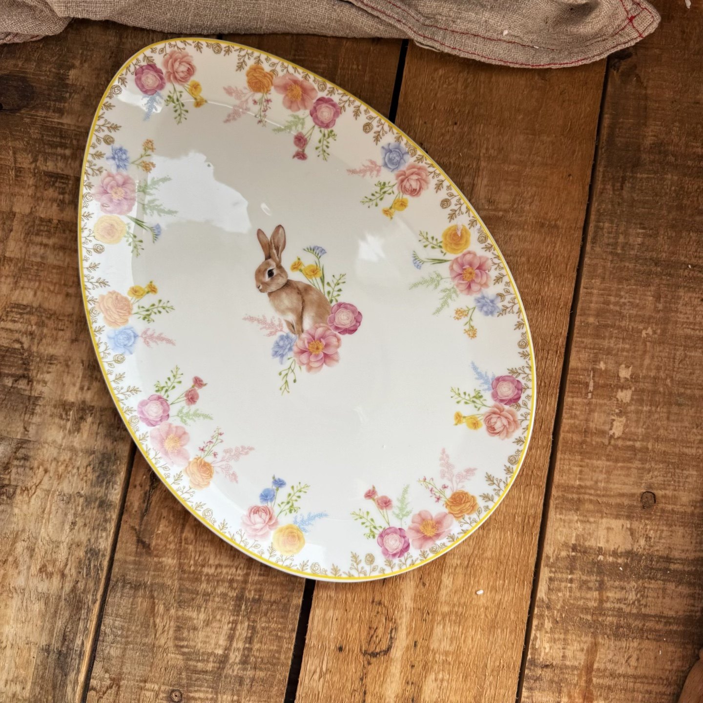 小清新点心盘好看的兔子鱼盘不规则盘子大摆盘高档大号蛋糕盘子