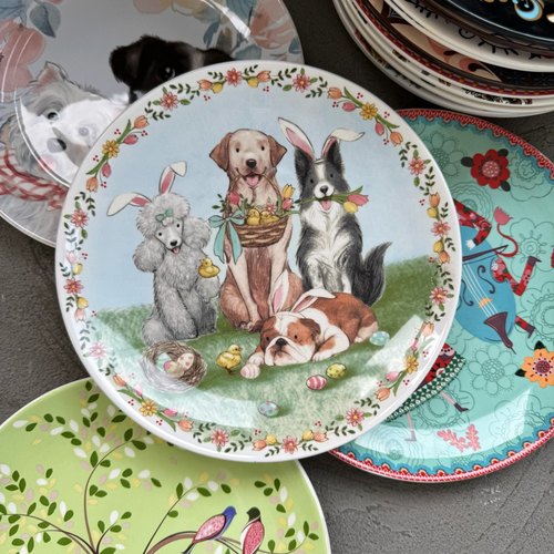 外贸出口陶瓷餐具家用点心盘平盘