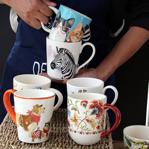 餐具办公室釉下彩牛奶杯清仓价