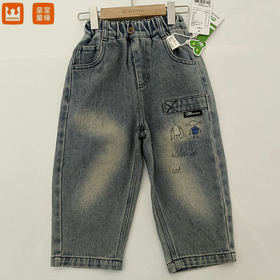 皇室童缘春秋男童卡通牛仔裤