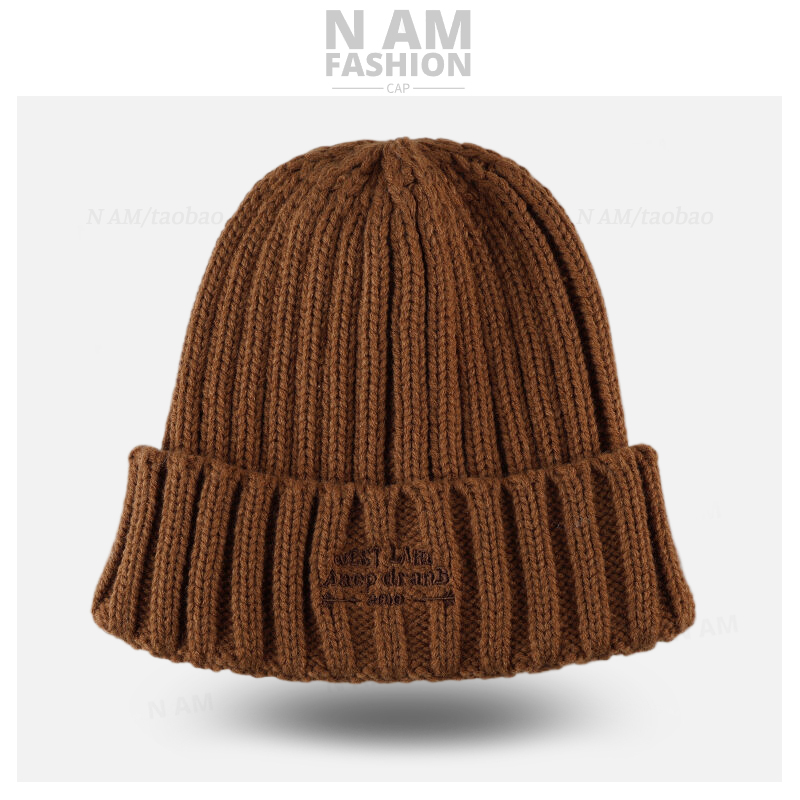 针织帽护耳女男士刺绣潮流秋冬