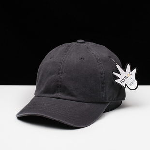 新款 遮阳防晒帽潮流男帽 光板简约水洗帽水泥灰弯檐鸭舌帽子女韩版