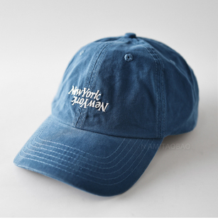 个性倒影字母刺绣软顶棒球帽男女情侣款创意小众时尚百搭鸭舌帽