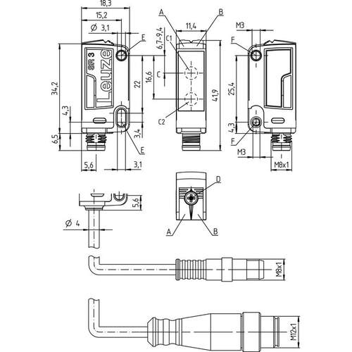 议价劳易测色标传器KRT3CM.L3S2/2T-M8替代KRTM3B/2.1121-S8