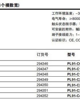 议价应断路器PL91-C6/1N