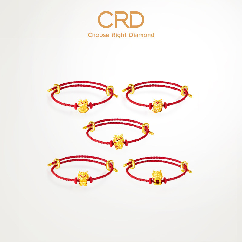 CRD克徕帝小玲珑系列黄金足金串珠生肖龙怎么看?
