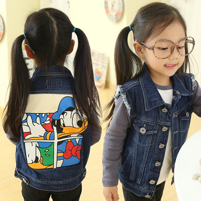 Gilet fille XINDI BEAR en toile - Ref 2070916 Image 1