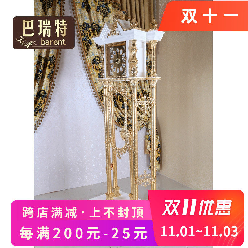 巴瑞特星级酒店欧式金碧辉煌合金黄铜镀K金白色烤漆木质落地钟D|ruв категории Домашний быт, часы, украшения дома/будильник, 立钟/Дедушкины часы - от Buy2taobao.com для оказания профессиональной услуги покупки агента Taobao