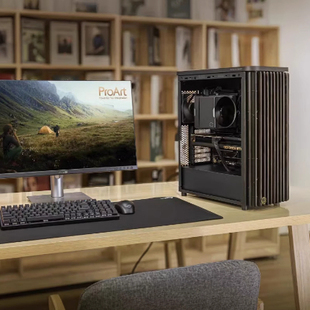 华硕ProArt创艺国度PA401机箱中塔免工具拆装锁台式机木艺版侧透