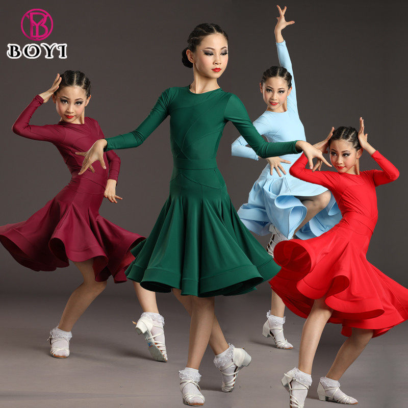 拉丁舞比赛规定服标准少儿舞蹈专业女儿童练功表演艺考服新网红裙,运动/瑜伽/健身/球迷用品,拉丁舞演出服,淘宝优惠券,粉丝福利购,淘宝优惠卷