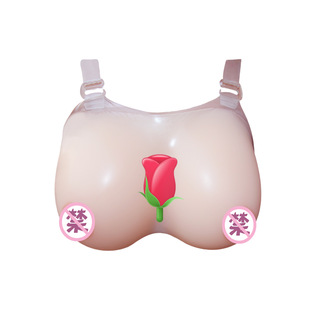 超柔软CD变装伪娘连体硅胶肩带义乳假胸假乳房硅胶胸垫假咪咪