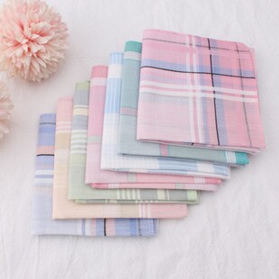 手绢随身擦汗薄布小方巾 3条小清新纯棉小尺寸女手帕全棉老式