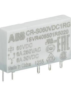 ABB超薄中间继电器CR-S024VDC1R 6A 原装正品10152424 24VDC