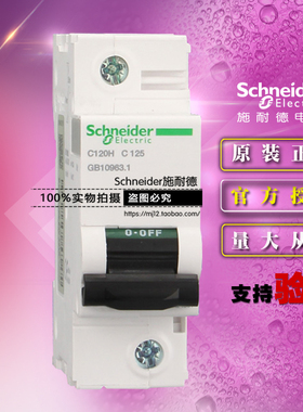 全新原装正品施耐德A9N19824小型断路器C120H 1P C125A 空气开关