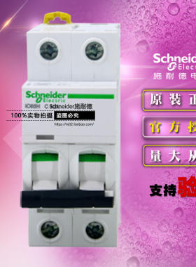 原装正品施耐德C型小型断路器A9F28203空开IC65H 2P C3A 微断2极