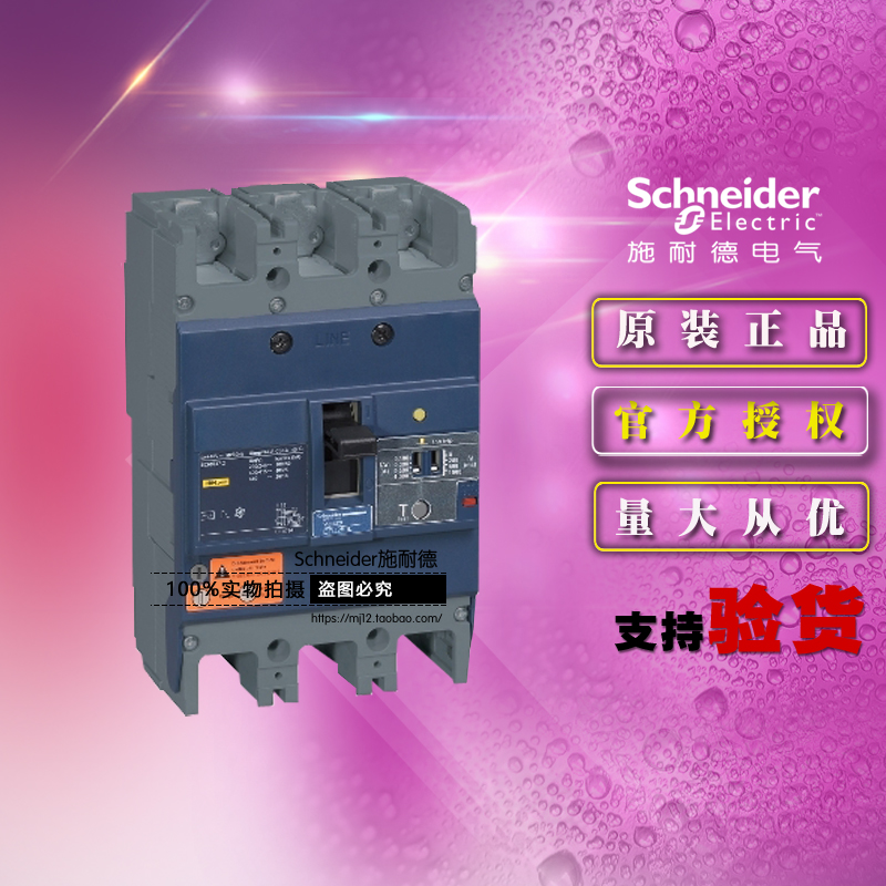 施耐德EZD160M3100ELN塑壳断路器EZD160M 3P 100A 漏电保护跳闸