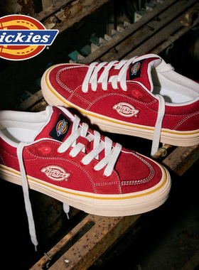 Dickies情侣板鞋男款2026新款夏季男鞋百搭红色帆布鞋男休闲鞋男