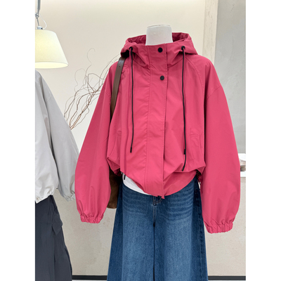 2025秋季新款韩连帽短款外套