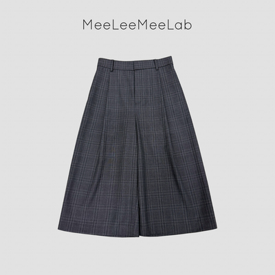 MeeLeeMeeLab 原创绅士优雅精纺羊毛垂感干爽透气宽松中长款西裤